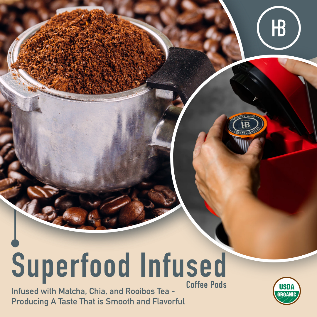Healthy Bean Pods | Low Acid Superfood Coffee (Semi-Dark Roast)